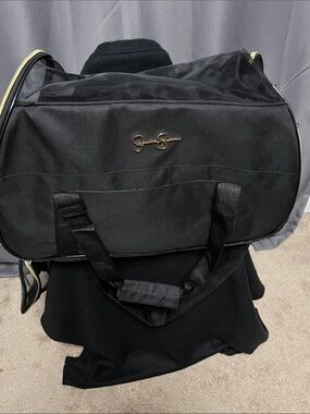 Jessica Simpson Black Pet Carrier with Gold Accent Hardware